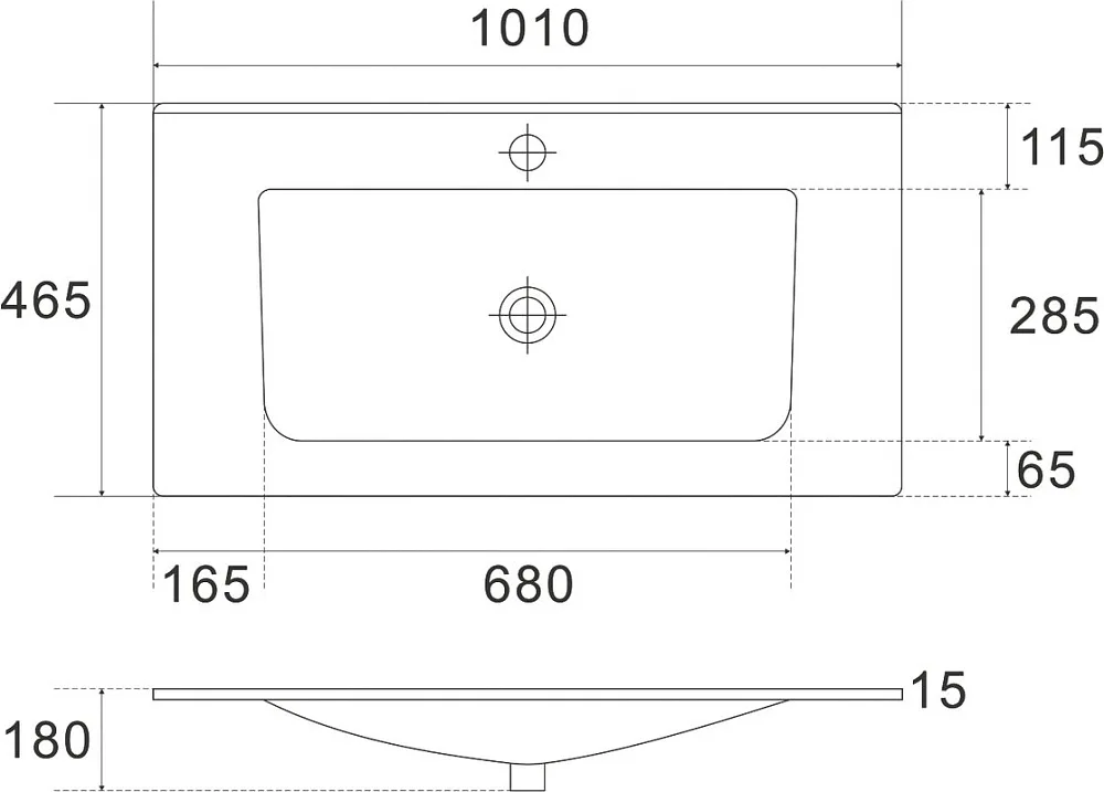 Мебельная раковина Art&Max AM7117-100 100 см Sancos — официальный сайт