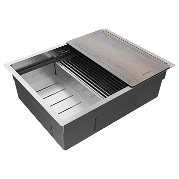 Мойка кухонная Paulmark Next-Multi Sink 58 UNI PM785845-BS брашированная нержавеющая сталь