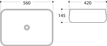 Накладная раковина Art&Max AM-78102 белая