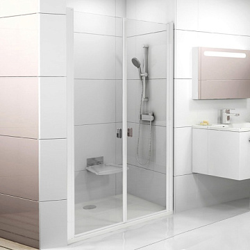 Душевая дверь в нишу Ravak Chrome CSDL2-110 Transparent, профиль белый