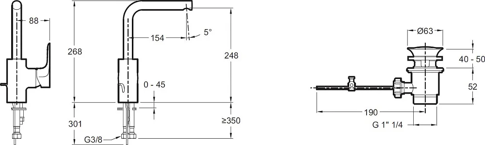 Смеситель для раковины Jacob Delafon Aleo E72278-CP Sancos — официальный сайт