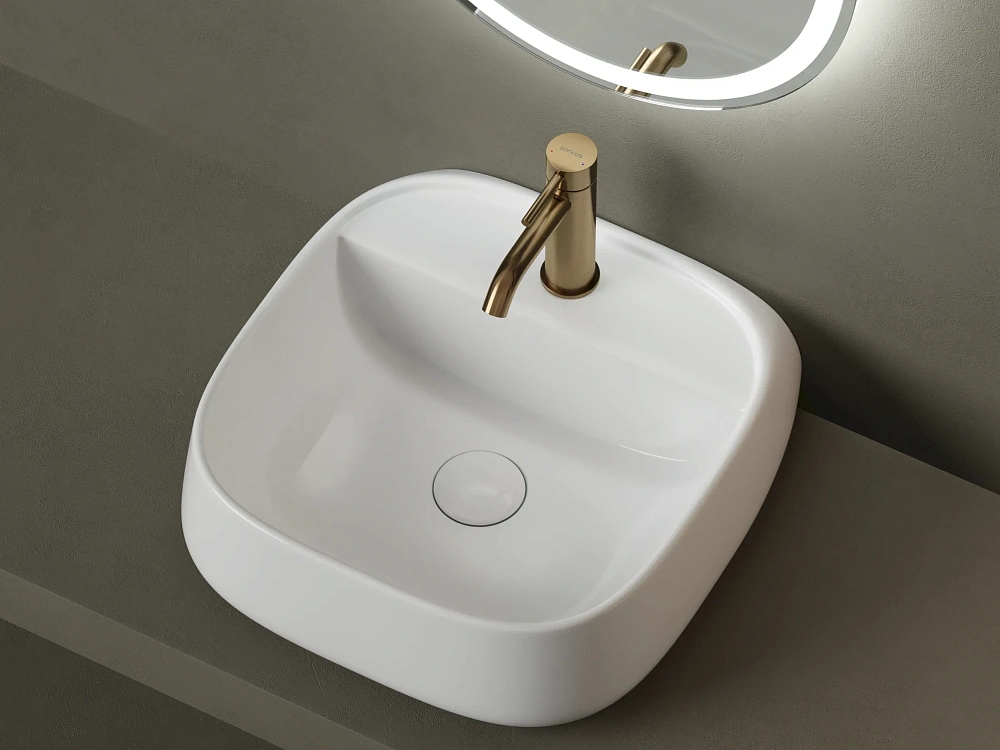 Подвесная раковина для ванной комнаты Ceramicanova Fonte CN5052, белый Sancos — официальный сайт
