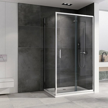 Душевой уголок Abber Schwarzer Diamant AG301505-S705 150x70, профиль хром, стекло прозрачное