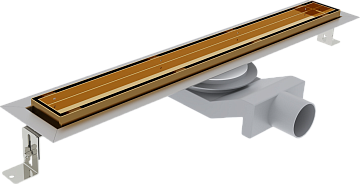 Душевой трап (лоток) Plumberia Selection PST In-Tile 60 см, золото 24К