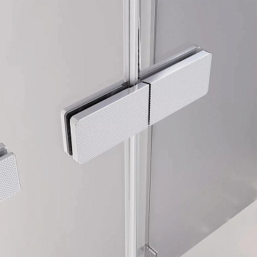 Душевая дверь в нишу Veconi Premium Alassio CH 150x200, профиль матовый хром, стекло прозрачное