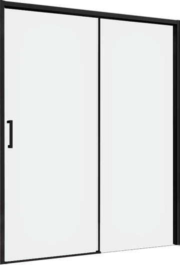 Душевая дверь в нишу Abber Komfort AG93160B 160 см, профиль черный, стекло прозрачное