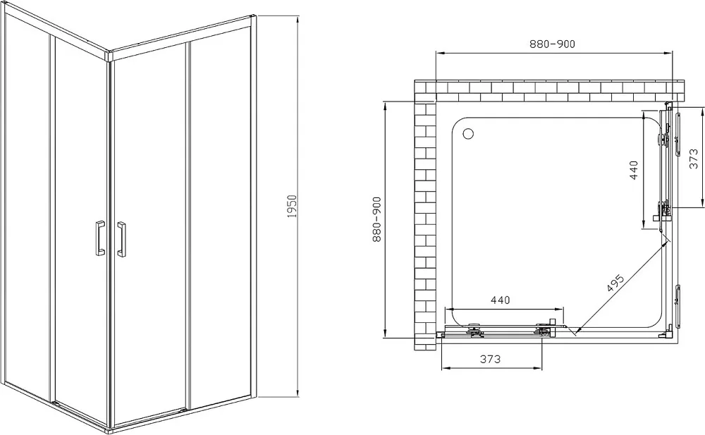 Душевой уголок Vincea Soft VSS-3SO900CLB 90x90, профиль чёрный, стекло прозрачное Sancos — официальный сайт