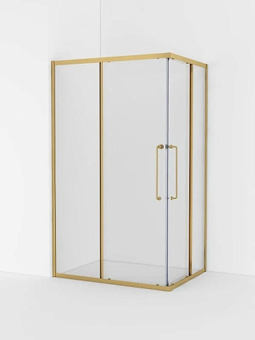 Душевой уголок Cezares Relax RELAX-304-AH-2-120/90-C-BORO 120x90, профиль брашированное золото