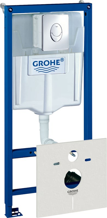 Система инсталляции для унитазов Grohe Rapid SL 38750001, 4 в 1 с кнопкой смыва