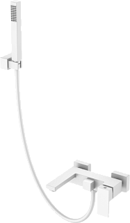 Смеситель для ванны с душем Boheme Qubic 473-MW, matt white