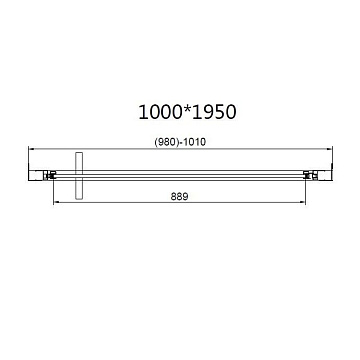 Душевая дверь Vincea Slim 8mm VDP-4SL100CLG, брашированное золото, стекло прозрачное