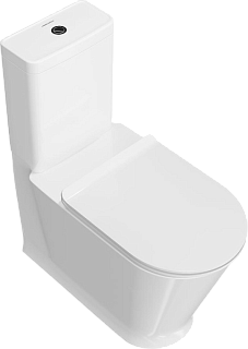 Унитаз-компакт напольный KERAMA MARAZZI Plaza Modern PLMR.wc.01 безободковый, антивсплеск, с микроли