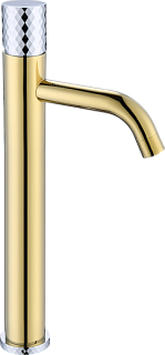 Смеситель для раковины Boheme Stick 122-GCR gold diamond chrome