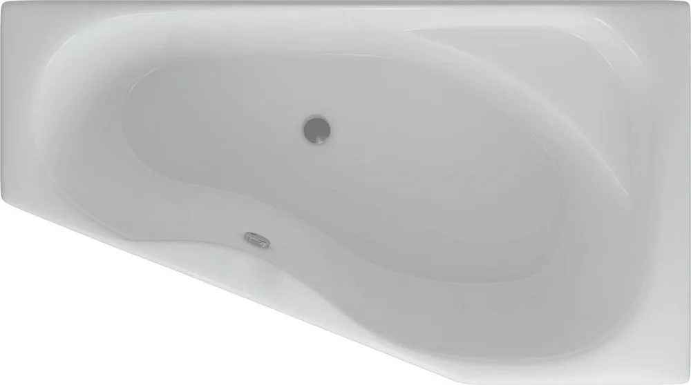 Акриловая ванна AQUATEK Медея MED180-0000012 R 170x95 см, угловая, правая, пристенная, белая Sancos — официальный сайт
