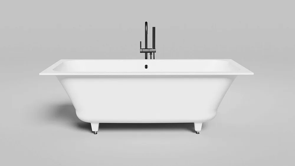 Ванна из искусственного камня Salini Orlanda Axis S-Sense 170x75 см, встраиваемая, матовая белая, на Sancos — официальный сайт