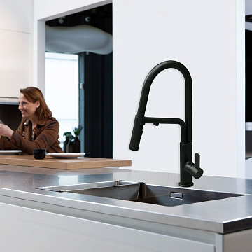 Смеситель для кухни Clever Chef Black 61834, черный