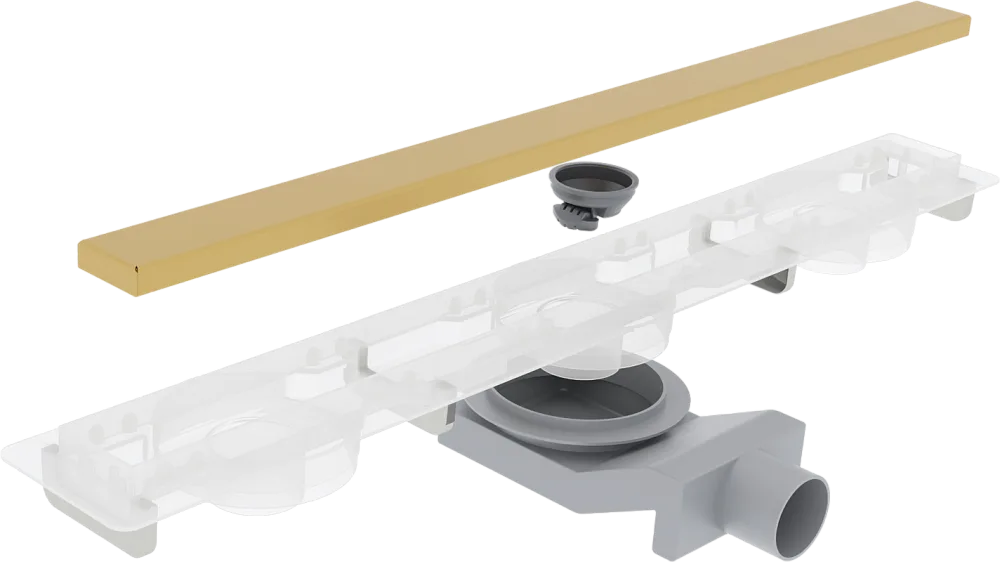 Душевой трап (лоток) Plumberia Selection PSM Modular 70 см, золото брашированное Sancos — официальный сайт