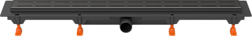 Душевой трап (лоток) MCH Chudej Line CH750LC, 75 см, матовый черный