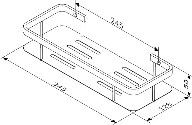 Полка AM.PM Sense L A7453222 черная, 2 шт. Sancos — Оригинал