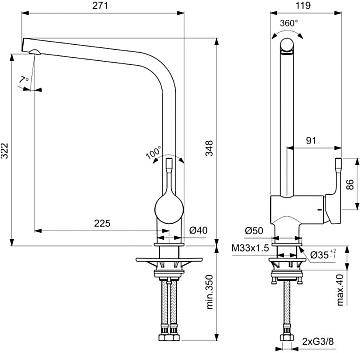 Смеситель для кухни Ideal Standard Ceralook BC174GN