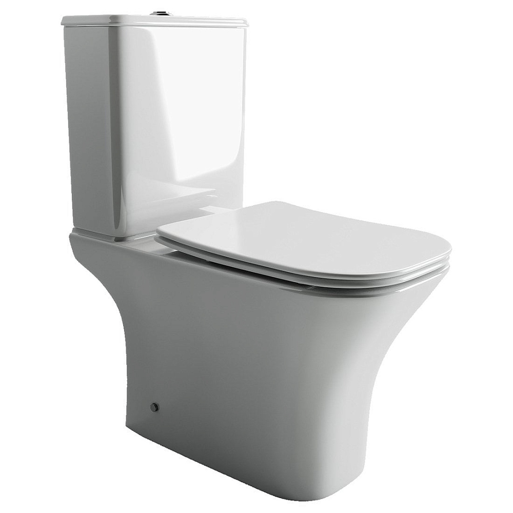 Чаша для унитаза-компакта Ceramicanova Alfa Rimless CN9002-B с сидением микролифт