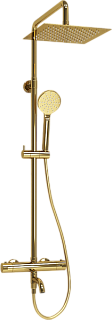 Душевая стойка Wasserkraft Sauer A188.256.207.PG Thermo, с термостатом, золото