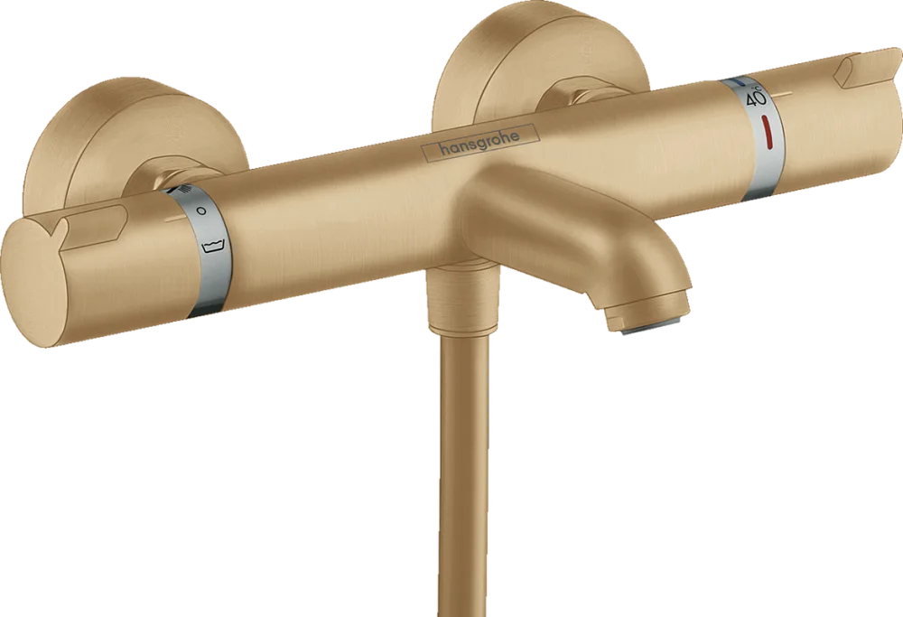Термостатический смеситель Hansgrohe Ecostat Comfort 13114140, для ванны с душем, шлифованная бронза Sancos — официальный сайт