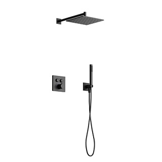 Душевой комплект Sancos Linn SC9022MB С ВНУТРЕННЕЙ ЧАСТЬЮ, черный матовый