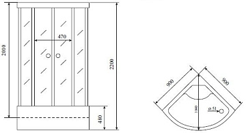Душевая кабина Timo Comfort T-8890F Fabric Glass