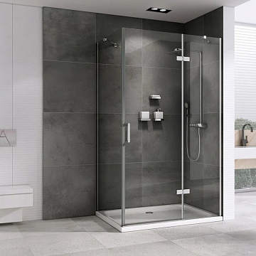 Душевой уголок Abber Zart AG08100-S81 100х80, профиль хром, стекло прозрачное