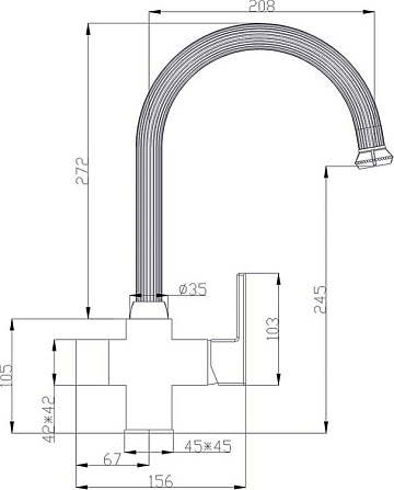 Смеситель для кухни Zorg Antic A 52 KF-BR