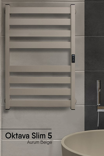 Полотенцесушитель электрический Indigo Oktava Slim 5 LСLOKS5E80-50ABERt бежевый