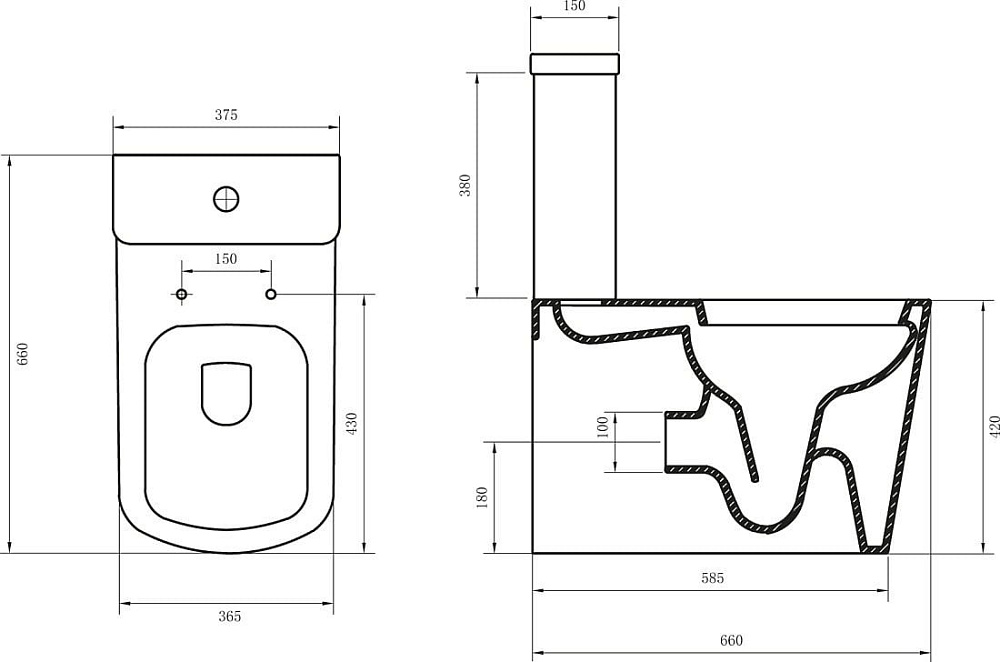 Бачок для унитаза BelBagno Albano BB120T