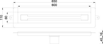 Душевой трап (лоток) Boheme Premium Trendy 60 см, gun metal