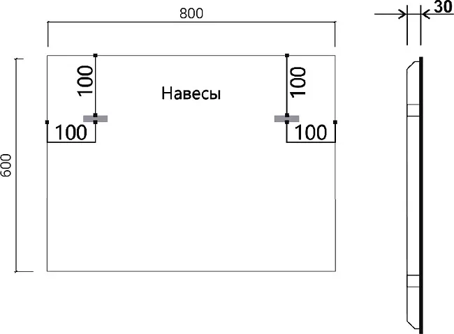 Зеркало Vincea VLM-3VN800 80x60 с подсветкой Sancos — Оригинал