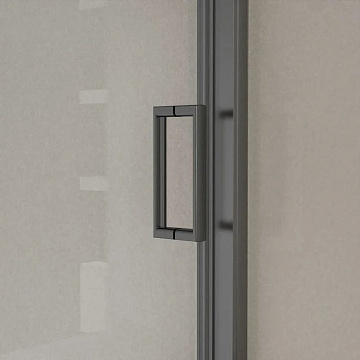 Душевая дверь в нишу Vincea City VDS-5CT120CLGM 120 см, профиль вороненая сталь, стекло прозрачное
