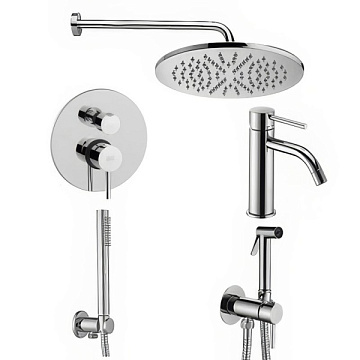 Комплект для ванной Paffoni Light KITZLIG018CR071 С ВНУТРЕННЕЙ ЧАСТЬЮ, хром