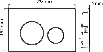 Система инсталляции для унитазов Wasserkraft Vils 56TLT.010.ME.WH02, с кнопкой смыва белой