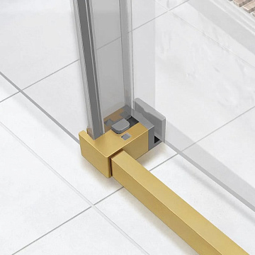 Душевая дверь в нишу Vincea Slim Soft VDS-1SS110CLG 110 см, профиль брашированное золото, стекло про