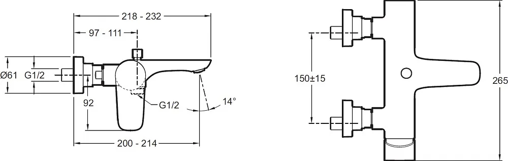 Смеситель для ванны с душем Jacob Delafon Aleo E72282-CP Sancos — официальный сайт