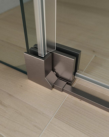 Душевая дверь в нишу Cezares Slider B 1 70/80 C GM профиль оружейная сталь, стекло прозрачное