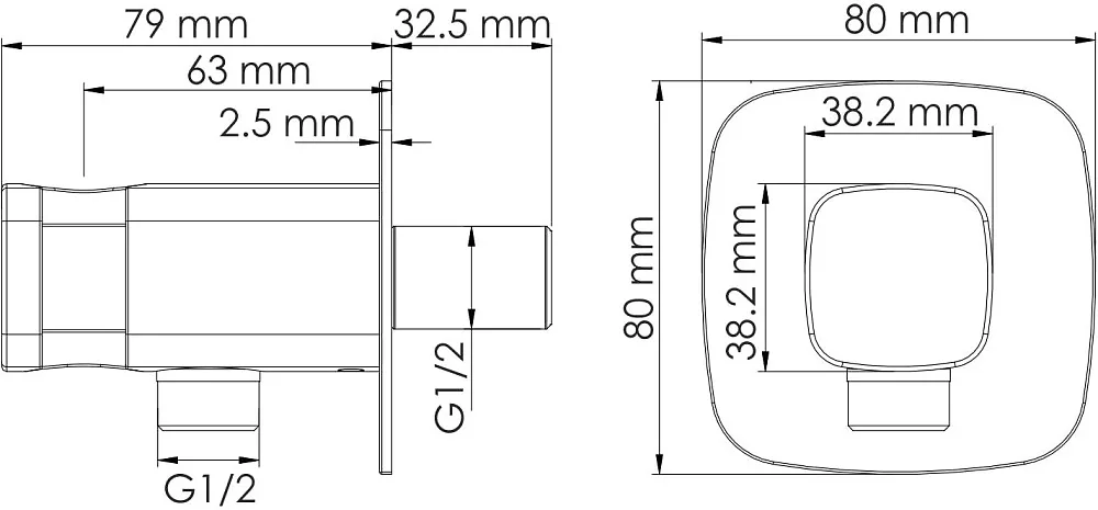 Душевой комплект Wasserkraft Naab A8651.312.090.118.326.087.103, С ВНУТРЕННЕЙ ЧАСТЬЮ, хром Sancos — официальный сайт