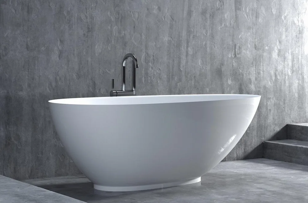 Ванна из искусственного камня Salini Paola S-Stone 160x75 см, отдельностоящая, матовая белая, овальн Sancos — официальный сайт