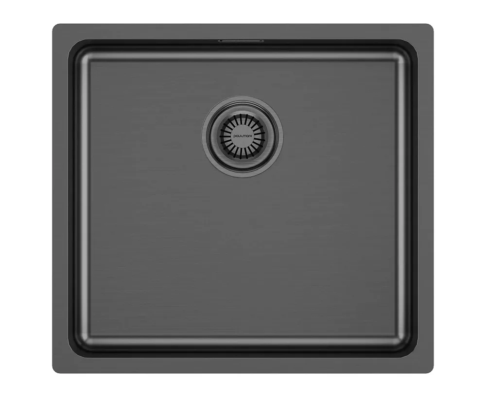 Мойка кухонная Paulmark Vista PM304844-GM, вороненая сталь Sancos — официальный сайт
