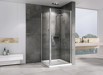 Душевой уголок Abber Sonnenstrand AG04070-S90 90x70, профиль хром, стекло прозрачное
