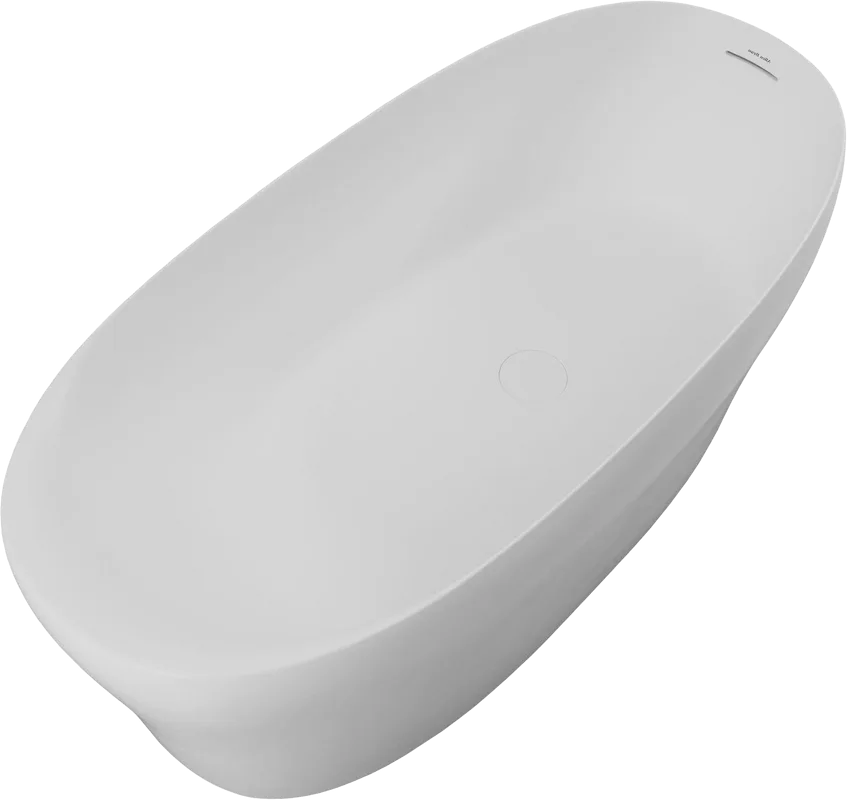 Ванна из искусственного камня Allen Brau Krion Neo 170x80 см, отдельностоящая, матовая белая, овальн Sancos — Оригинал