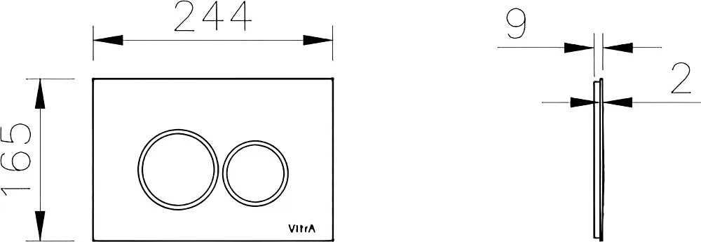 Кнопка смыва VitrA Origin 740-2400 белая Sancos — официальный сайт