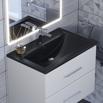 Мебельная раковина Uperwood Foster Quartz 291030034 70 см, матовая черная, уголь