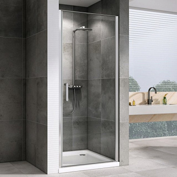 Душевая дверь в нишу Abber Sonnenstrand AG04070 70 см, профиль хром, стекло прозрачное