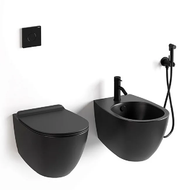 Крышка-сиденье Simas Vignoni VI 004 nero с микролифтом, черная Sancos — Оригинал